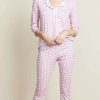 Sleepwear * | Best Sale Roller Rabbit Hathi Pj Set Pink