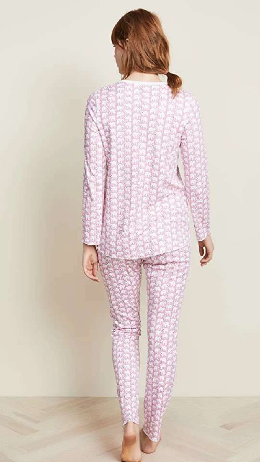 Sleepwear * | Best Sale Roller Rabbit Hathi Pj Set Pink