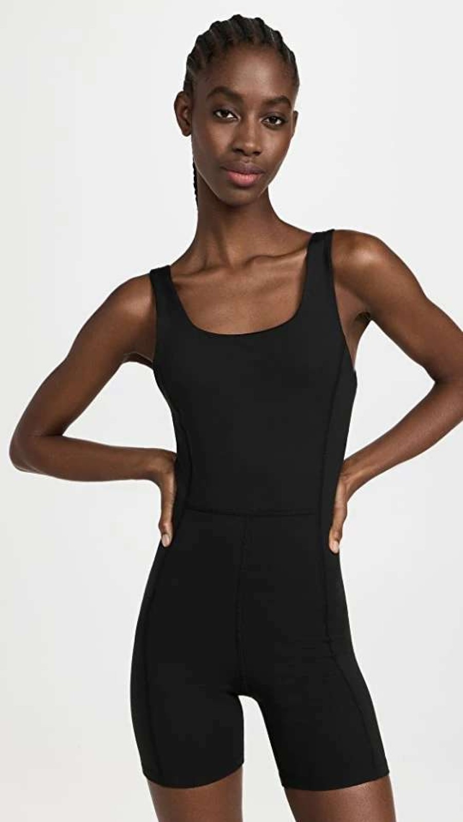 Dresses & Jumpsuits * | Brand New Mwl By Madewell Short Unitard 5 True Black