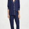 Sleepwear * | Best Sale Eberjey Gisele Pj'S The Tuxedo Pj Set Navy/Ivory