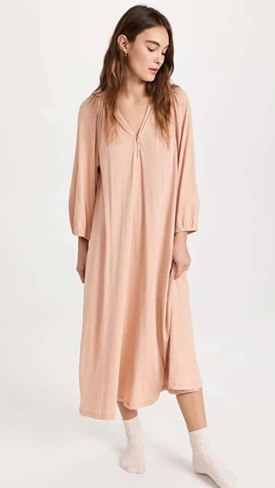 Sleepwear * | New The Great. The Romantic Sleep Dress Dried Petal