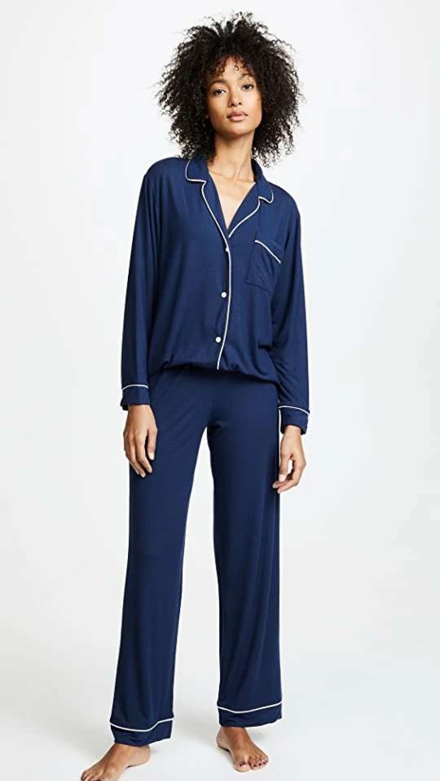 Sleepwear * | Buy Eberjey Gisele Pj Set Navy/Ivory