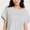 Sleepwear * | Coupon Honeydew Intimates Off The Grid Cropped Tee Heather Grey