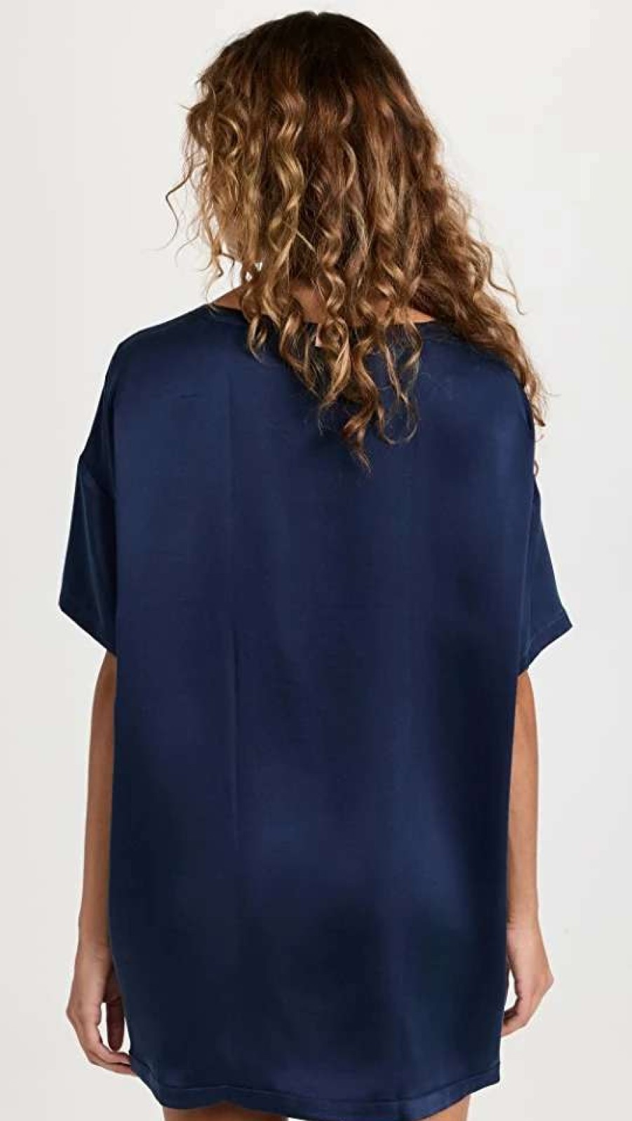 Sleepwear * | Discount Lunya Washable Silk Tee Set Deep Blue