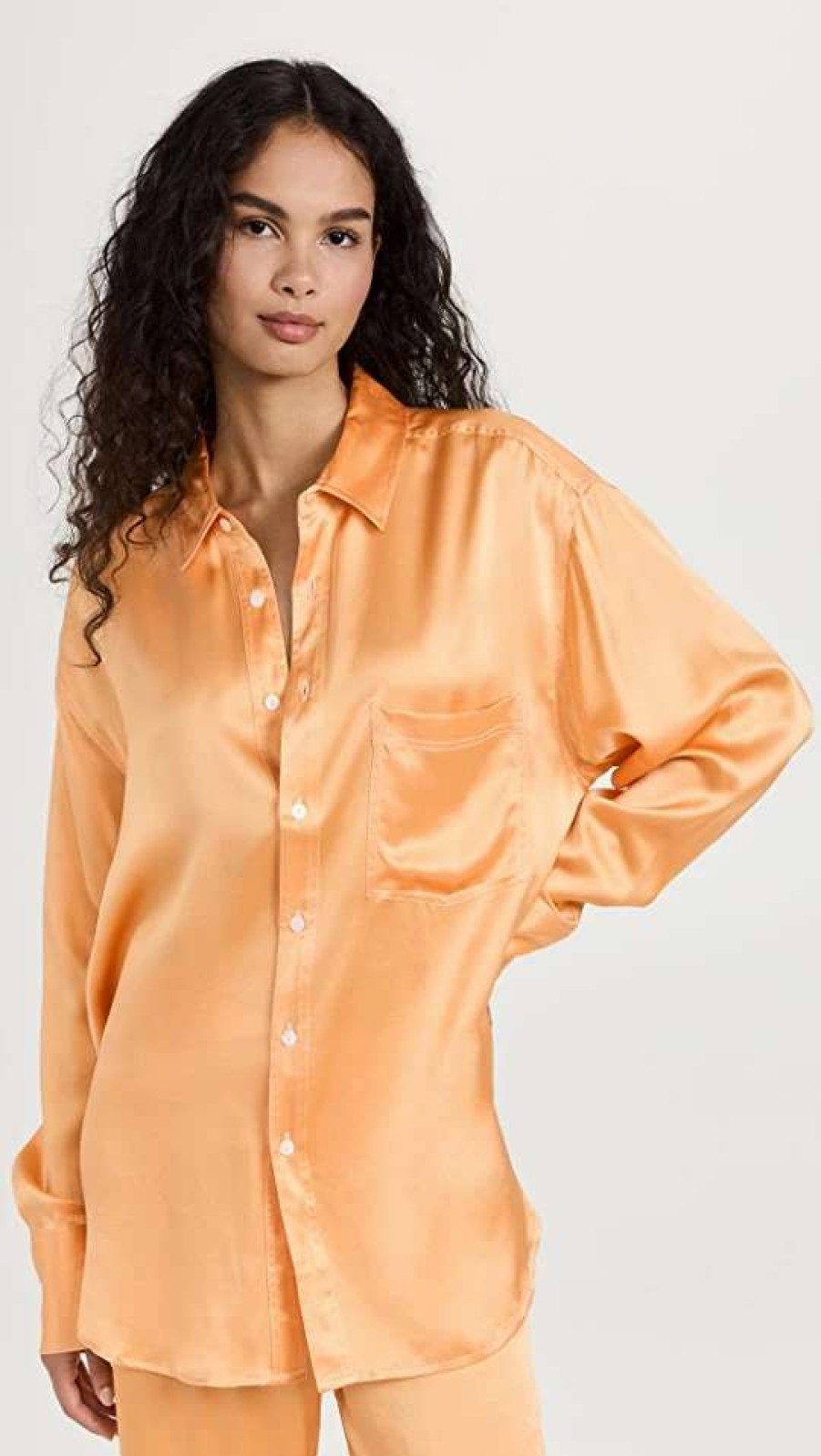 Sleepwear * | Best Pirce Maison Essentiele Resort Shirt Mango Sorbet