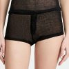 Sleepwear * | Buy Kiki De Montparnasse Ribbed Intime Boy Shorts Black