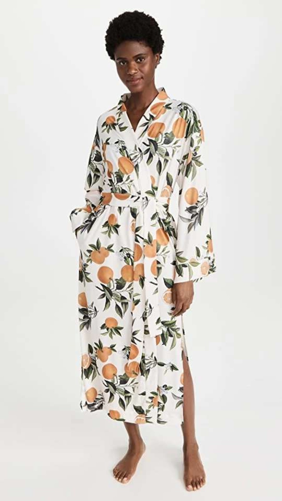 Sleepwear * | Best Sale Mason Grey Kaia Kimono Marmalade