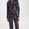 Sleepwear * | New Desmond & Dempsey Ravenala Long Pajama Set Navy