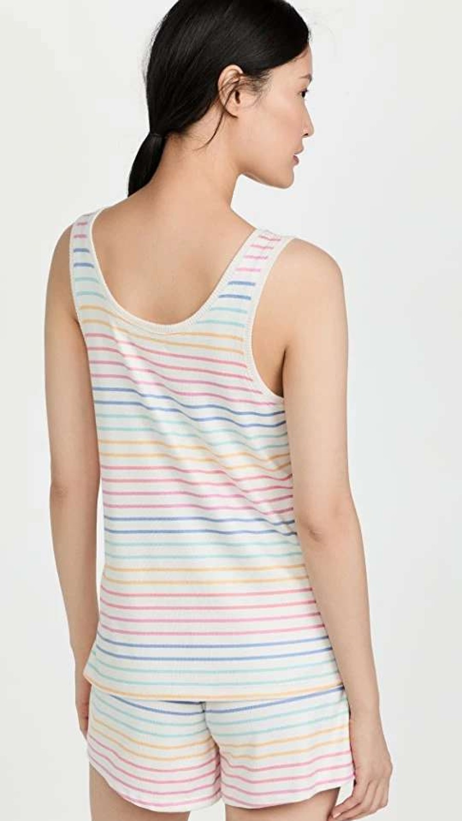 Sleepwear * | Deals Pj Salvage Button Up Babe Tank Multi