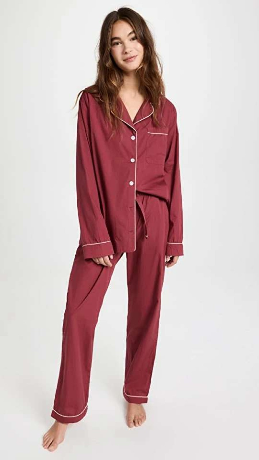 Sleepwear * | Deals Morgan Lane Tommy Pj Set Maroon