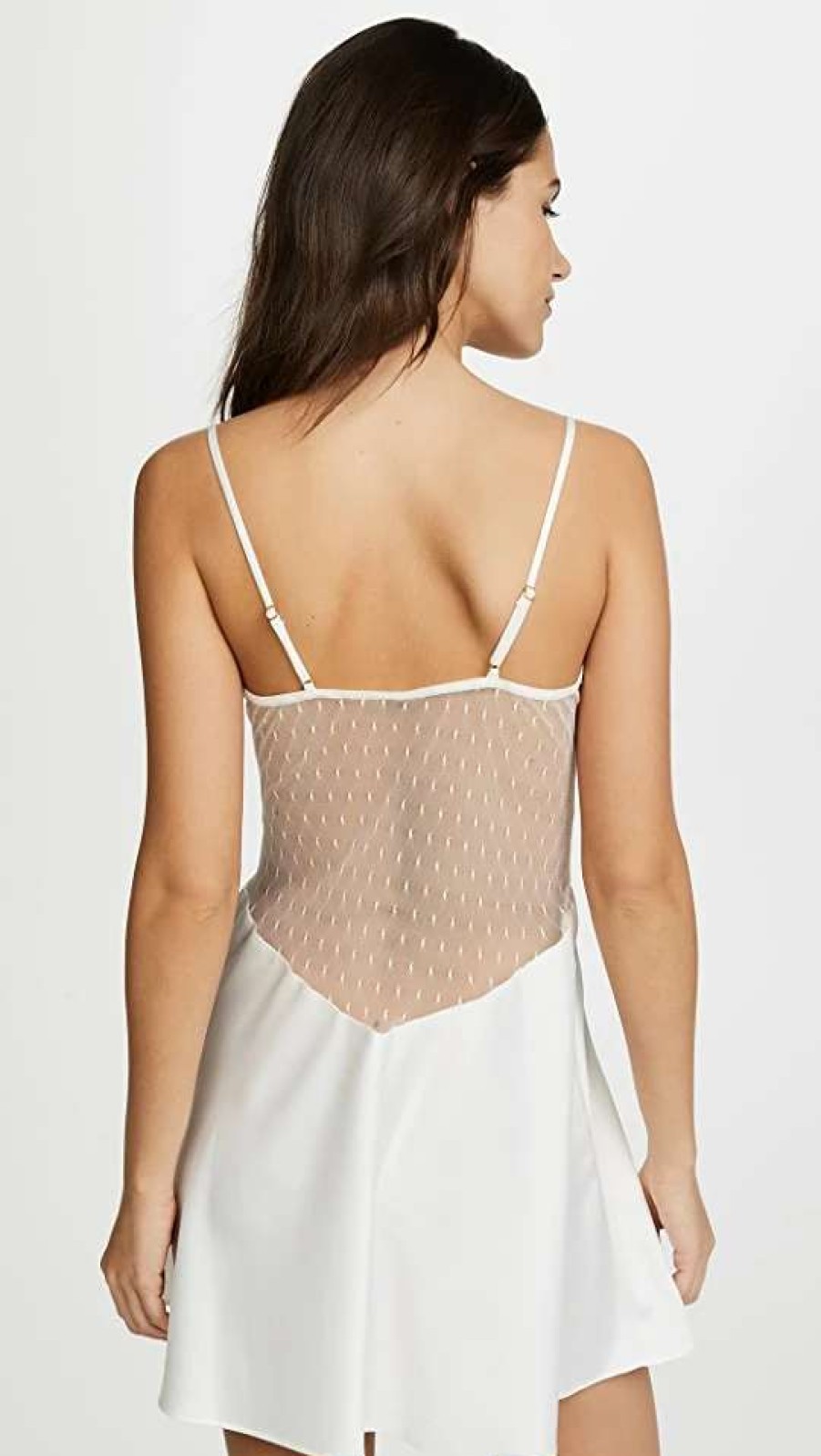 Sleepwear * | Coupon Flora Nikrooz Showstopper Chemise With Lace Ivory