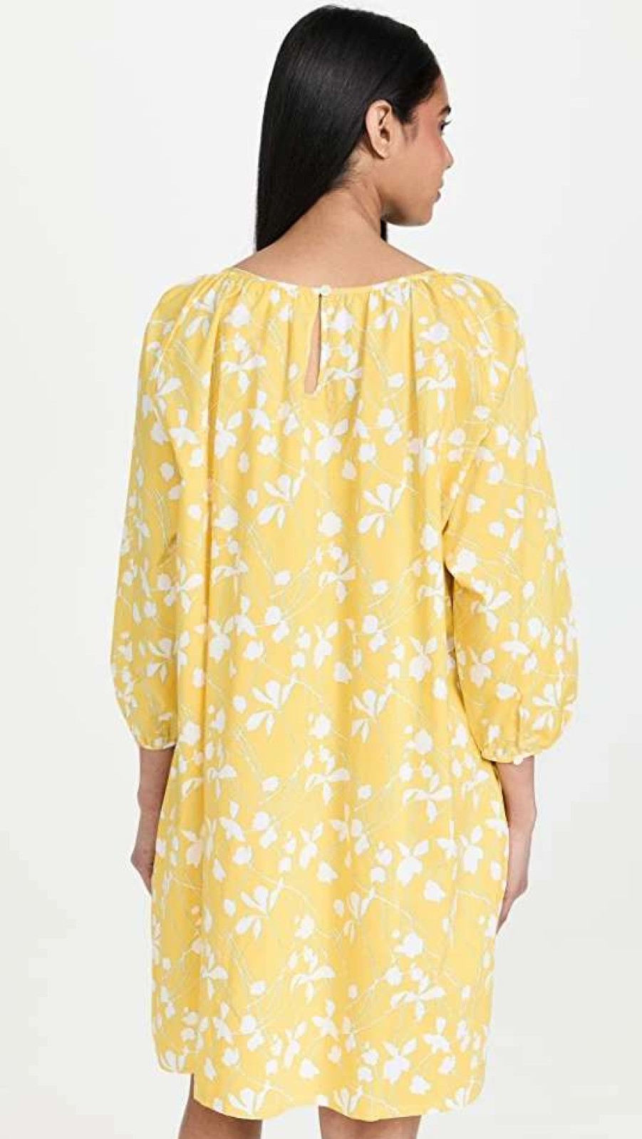 Sleepwear * | Best Reviews Of Sleepy Jones Lily Night Dress Yellow/White