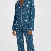 Sleepwear * | Best Sale Stripe & Stare Splatter Pajama Set Midnight