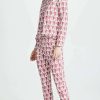 Sleepwear * | Brand New Roller Rabbit Monkey Pj Set Pink